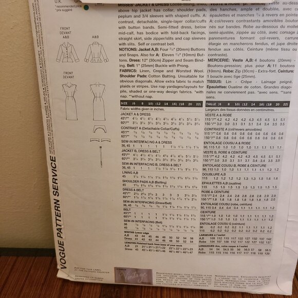 Vogue Vintage Original 1950's Design Pattern - Picture 3 of 4